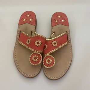 ⭐️ - Jack Rogers Sandals - Coral & Gold